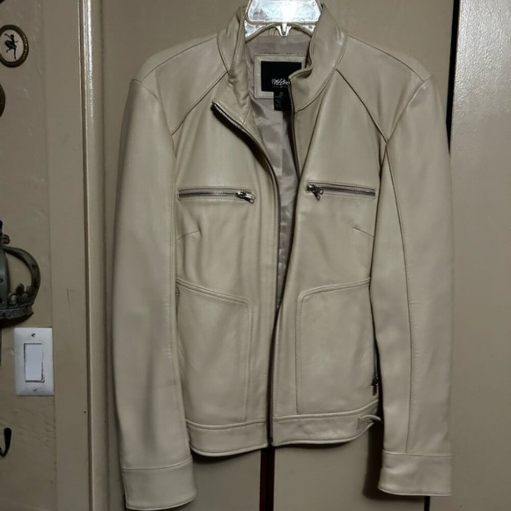 Mossimo Cream Leather Jacket - image 1